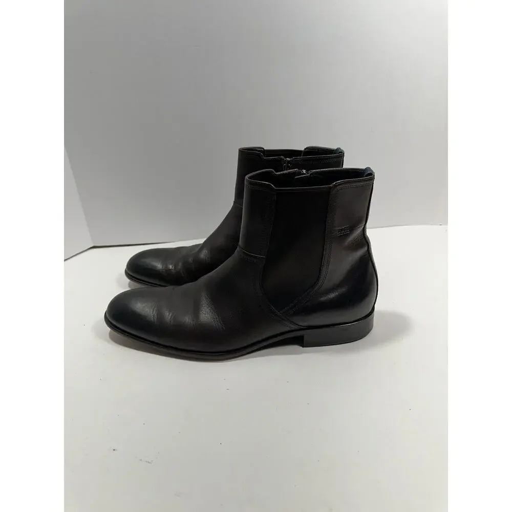 Hugo Boss‎ Brodero Men’s Boot Brown Leather Size 9 Made In Italy 50271946 Boots
